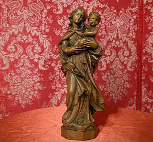 "MADONNA COL BAMBINO" LIGNEA DA ALTARE DOMESTICO
